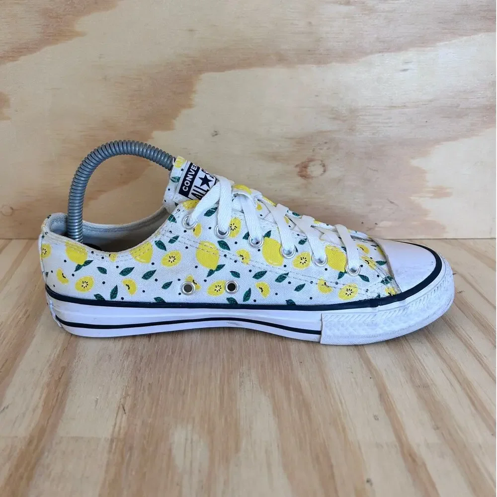 Converse A S -CT Ox Lemon Print -Sneakers -White/Yellow -Big Girl's - 5 -668292F